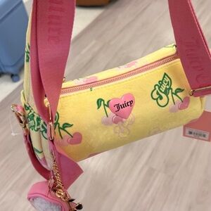 Juicy Couture Retro Cherry Yellow Juicy Shoulder Purse